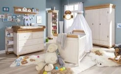 Wandboard Bornholm | Kiefer Weiß / Kiefer antikfarben