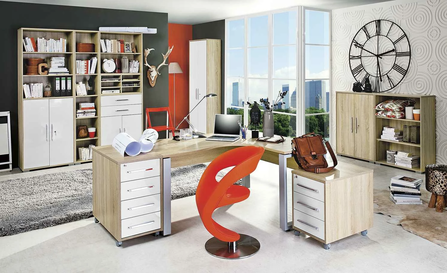 Aktenregal Success | Eiche Sonoma (Nachbildung) 109,7|cm 80|cm 4 Aktenregal Success | Eiche Sonoma (Nachbildung) 109,7|cm 80|cm – Bild 2