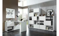 Schiebetürregal GW-Slide | Weiß / Eiche Sonoma (Nachbildung) -Deutschland Regale Verkaufs-Shop 10357102 2 201811271459