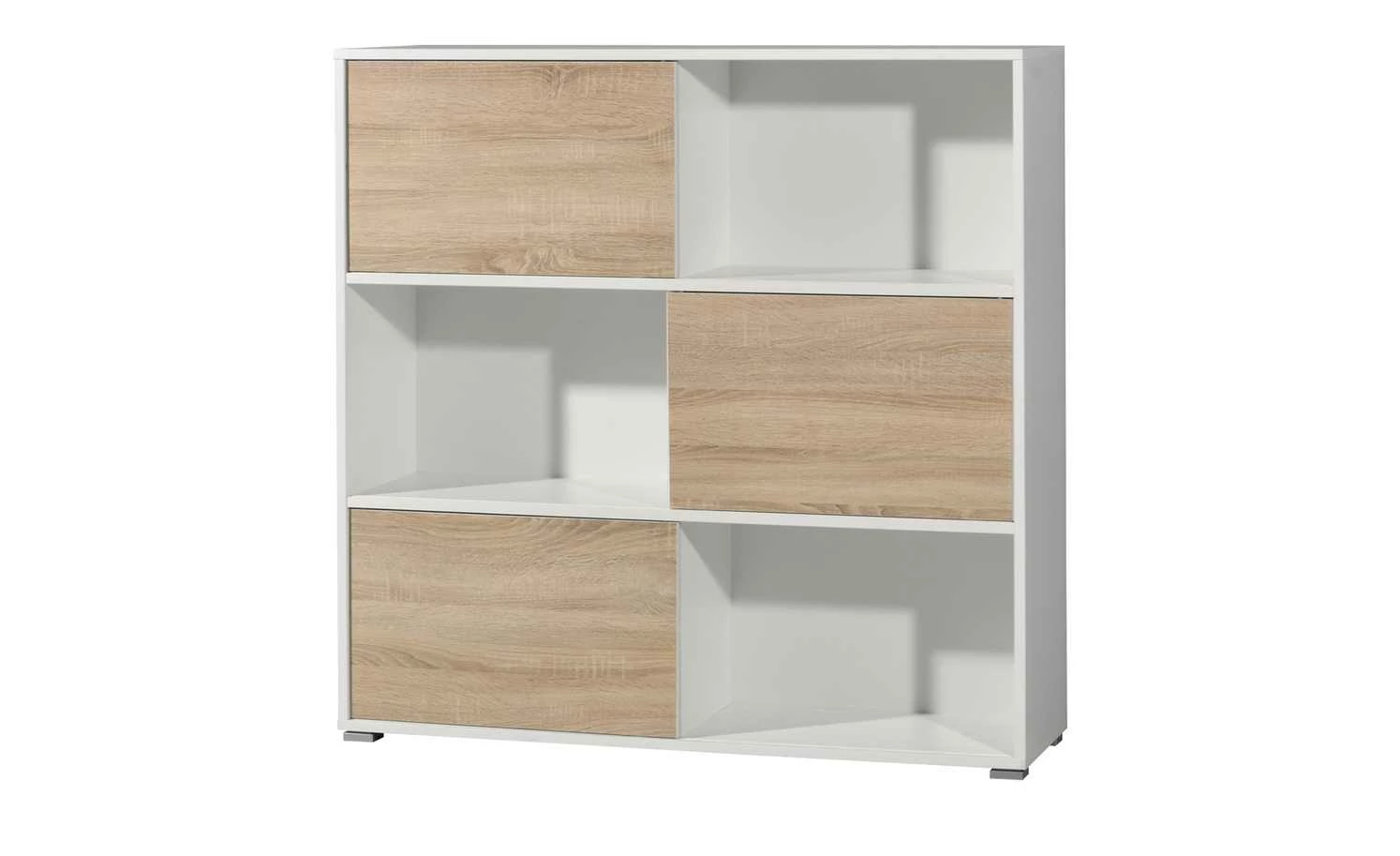 Schiebetürregal GW-Slide | Weiß / Eiche Sonoma (Nachbildung) 10 Schiebetürregal GW-Slide | Weiß / Eiche Sonoma (Nachbildung) – Bild 8