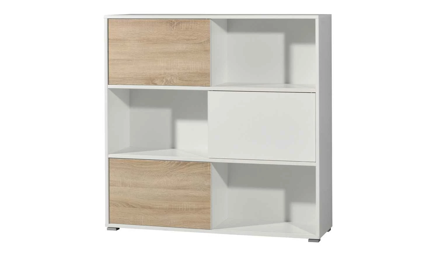Schiebetürregal GW-Slide | Weiß / Eiche Sonoma (Nachbildung) 15 Schiebetürregal GW-Slide | Weiß / Eiche Sonoma (Nachbildung) – Bild 13