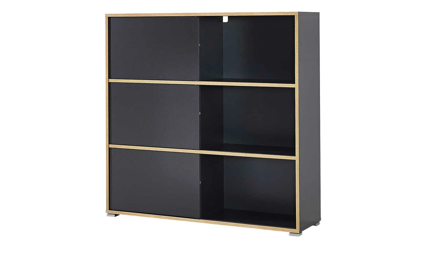 Schiebetürregal GW-Slide | Anthrazit / Eiche Sonoma (Nachbildung) 6 Schiebetürregal GW-Slide | Anthrazit / Eiche Sonoma (Nachbildung) – Bild 4