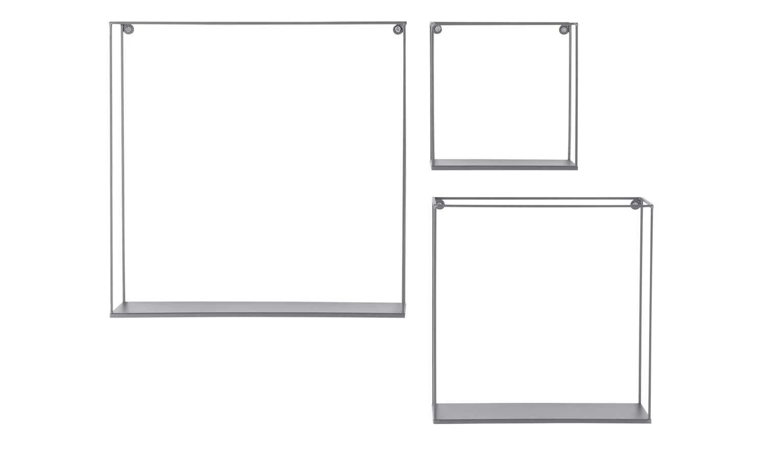 Wandregal, 3er-Set Toppo | Grau 7 Wandregal, 3er-Set Toppo | Grau – Bild 5