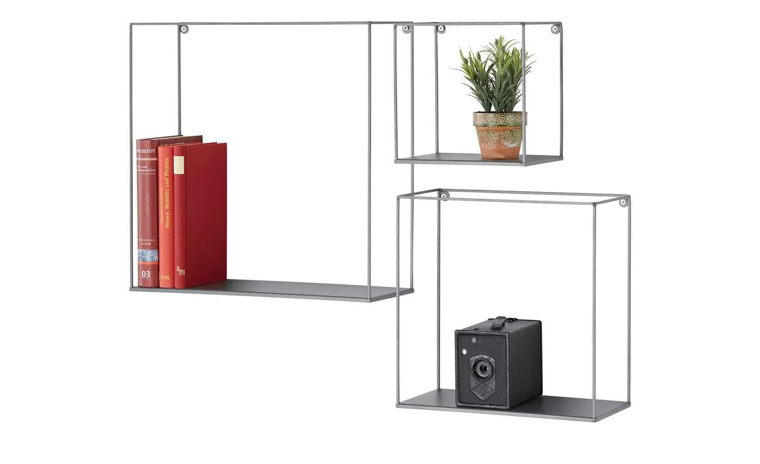 Wandregal, 3er-Set Toppo | Grau 12 Wandregal, 3er-Set Toppo | Grau – Bild 10