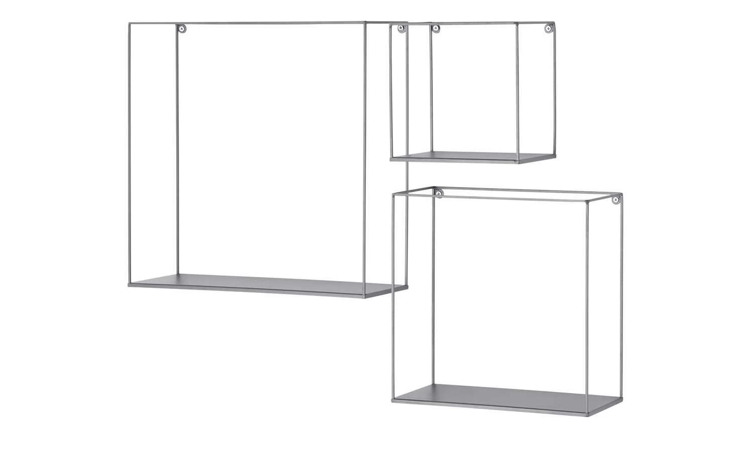Wandregal, 3er-Set Toppo | Grau 6 Wandregal, 3er-Set Toppo | Grau – Bild 4