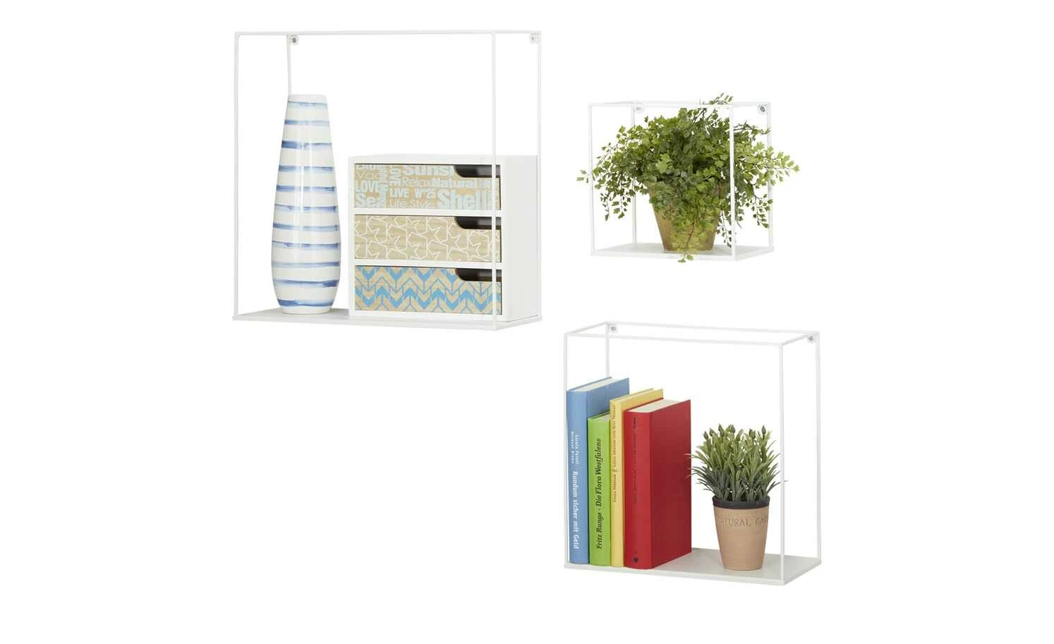 Wandregal, 3er-Set Toppo | Weiß 4 Wandregal, 3er-Set Toppo | Weiß – Bild 2