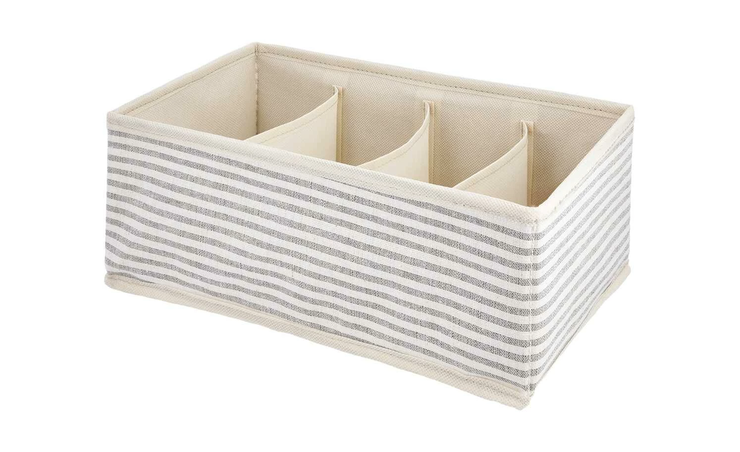 Aufbewahrungsbox mit Fächer | 4 Fächer (je 7,5x14 cm) 3 Aufbewahrungsbox mit Fächer | 4 Fächer (je 7,5x14 cm)