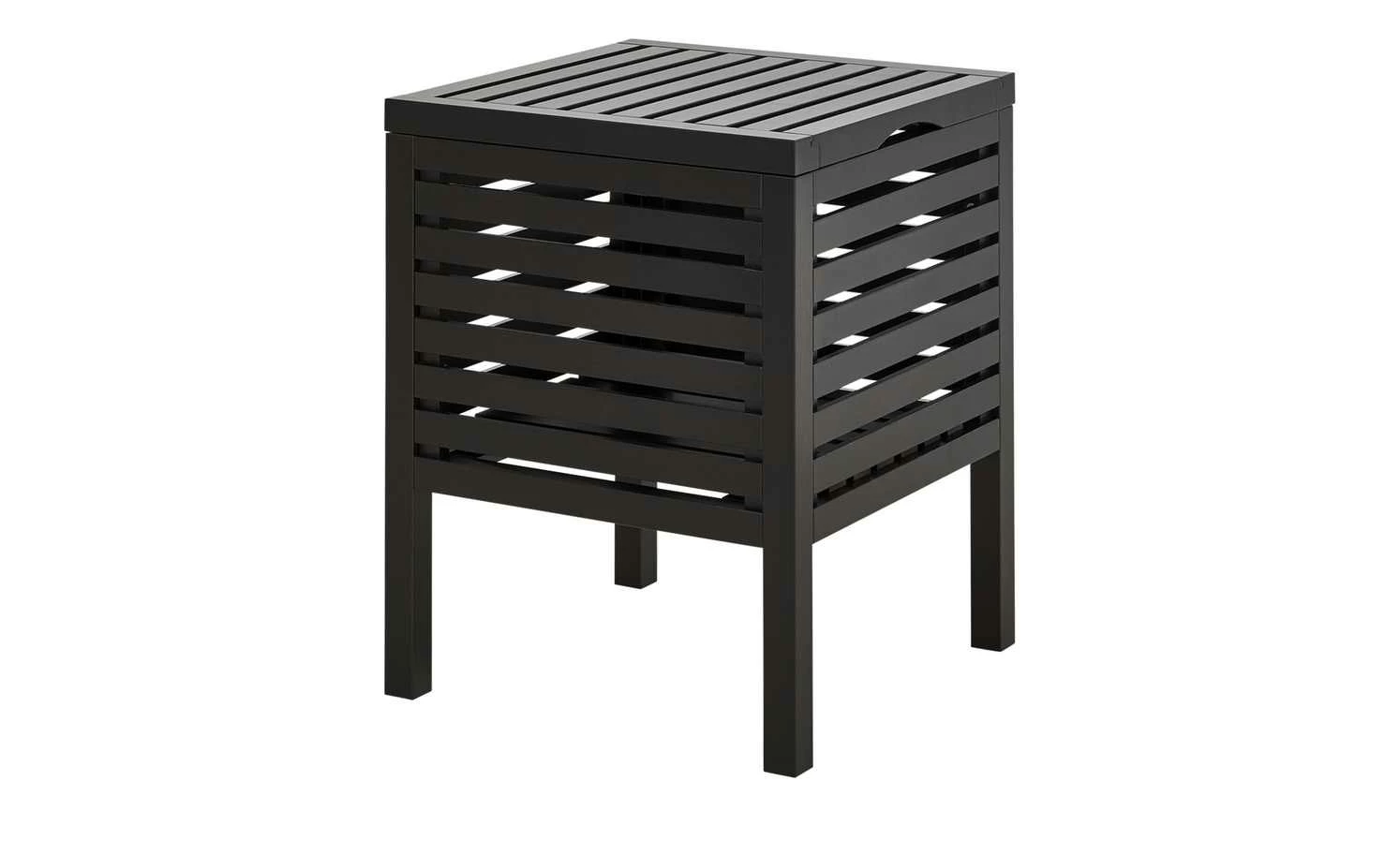 Hocker mit Stauraum Oria | Birke Schwarzbraun 2 Hocker mit Stauraum Oria | Birke Schwarzbraun