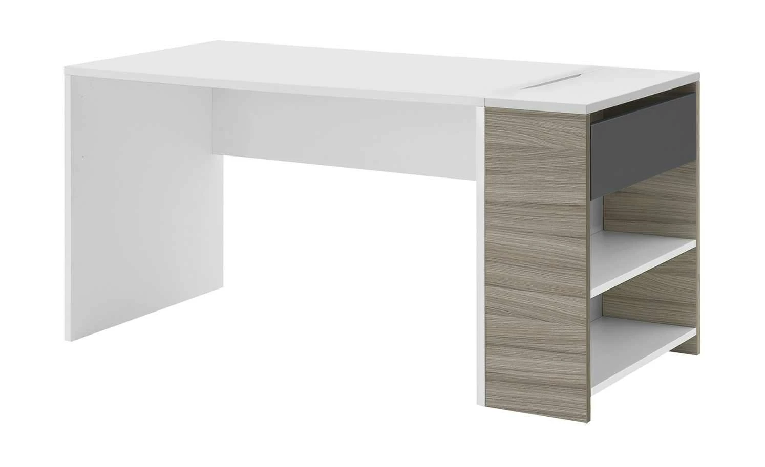 Schreibtisch-Anbauregal Holly | Treibholz (Nachbildung) / Weiß / Anthrazit 7 Schreibtisch-Anbauregal Holly | Treibholz (Nachbildung) / Weiß / Anthrazit – Bild 5