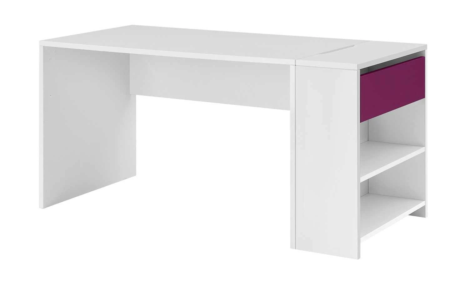 Schreibtisch-Anbauregal Holly | Weiß / Fuchsia 5 Schreibtisch-Anbauregal Holly | Weiß / Fuchsia – Bild 3