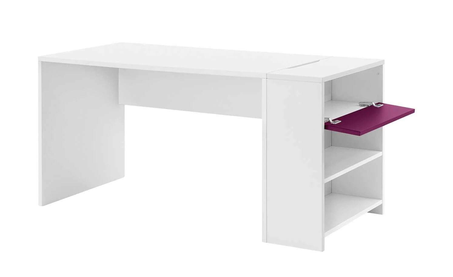 Schreibtisch-Anbauregal Holly | Weiß / Fuchsia 9 Schreibtisch-Anbauregal Holly | Weiß / Fuchsia – Bild 7
