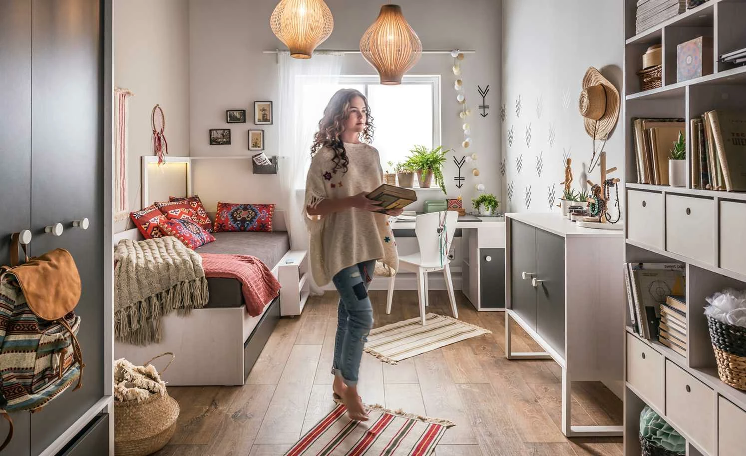 VOX Standregal Nest | Lärche Weiß (Nachbildung) 4 VOX Standregal Nest | Lärche Weiß (Nachbildung) – Bild 2