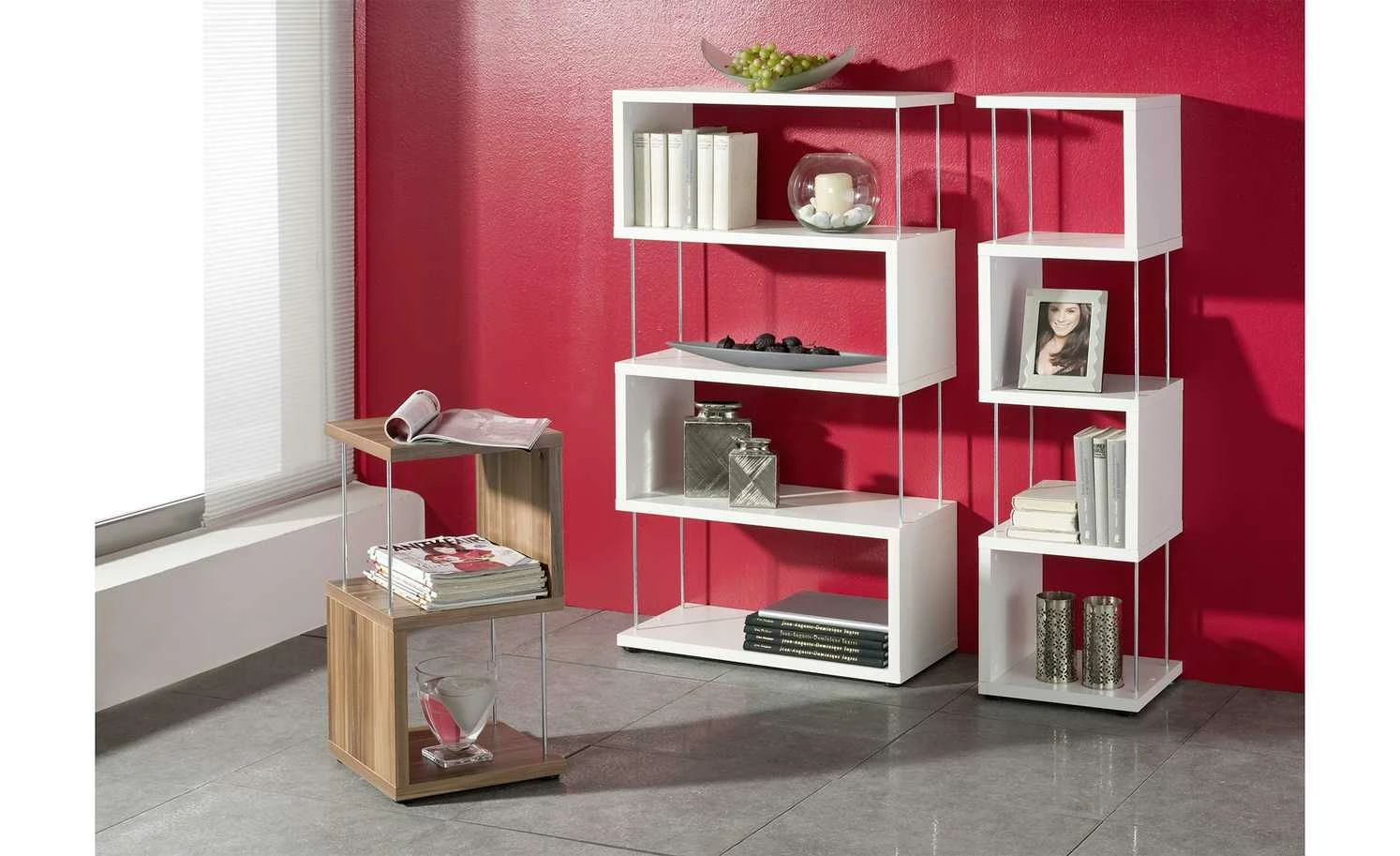 Standregal groß Moiola | Weiß matt 126|cm 33|cm 3 Standregal groß Moiola | Weiß matt 126|cm 33|cm