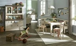 Leiterregal Kiefer massiv weiß Tresa | Weiß 67|cm