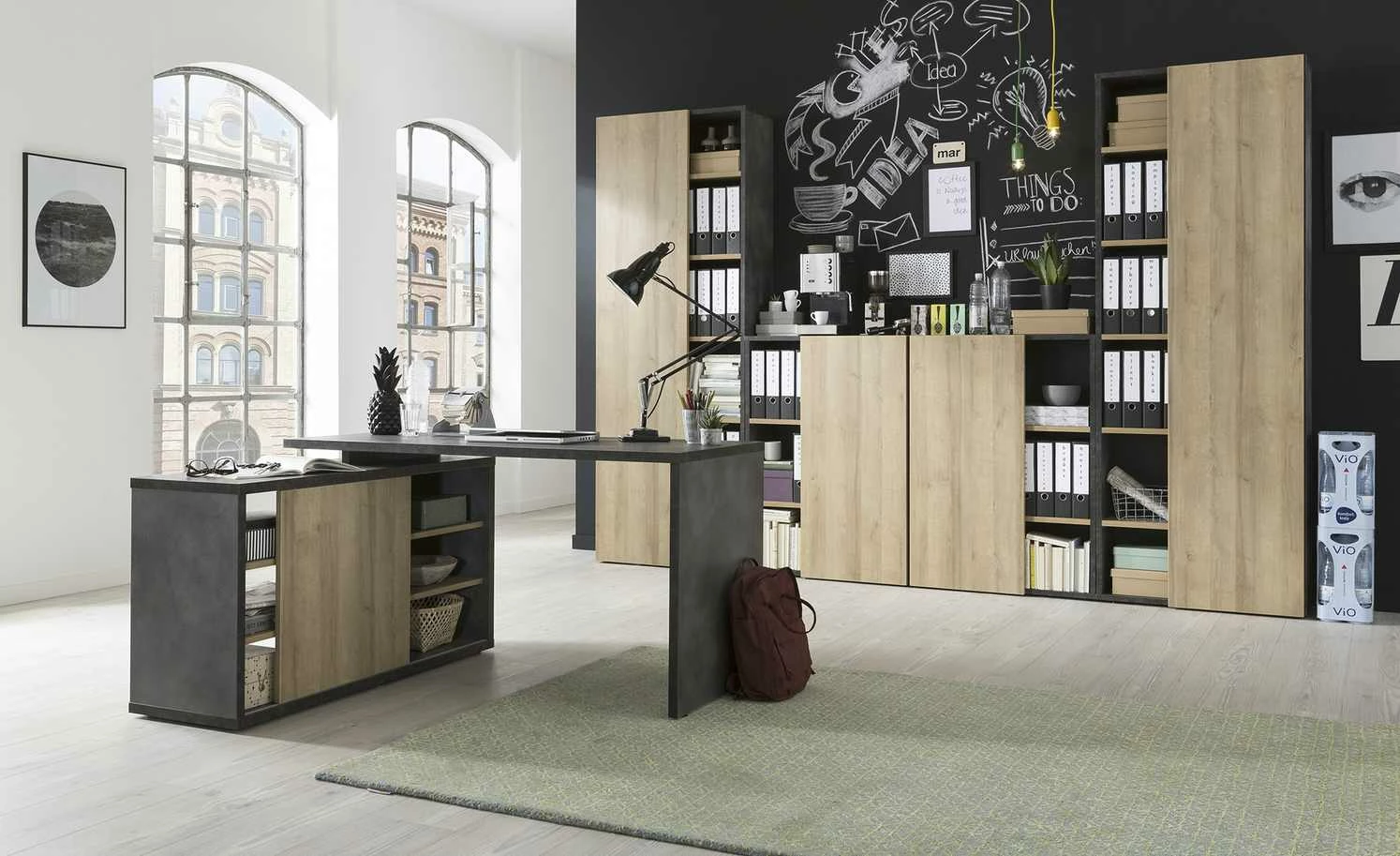 Aktenschrank Cuando | Steingrau / Riviera Eiche (Nachbildung) 218|cm 7 Aktenschrank Cuando | Steingrau / Riviera Eiche (Nachbildung) 218|cm – Bild 5