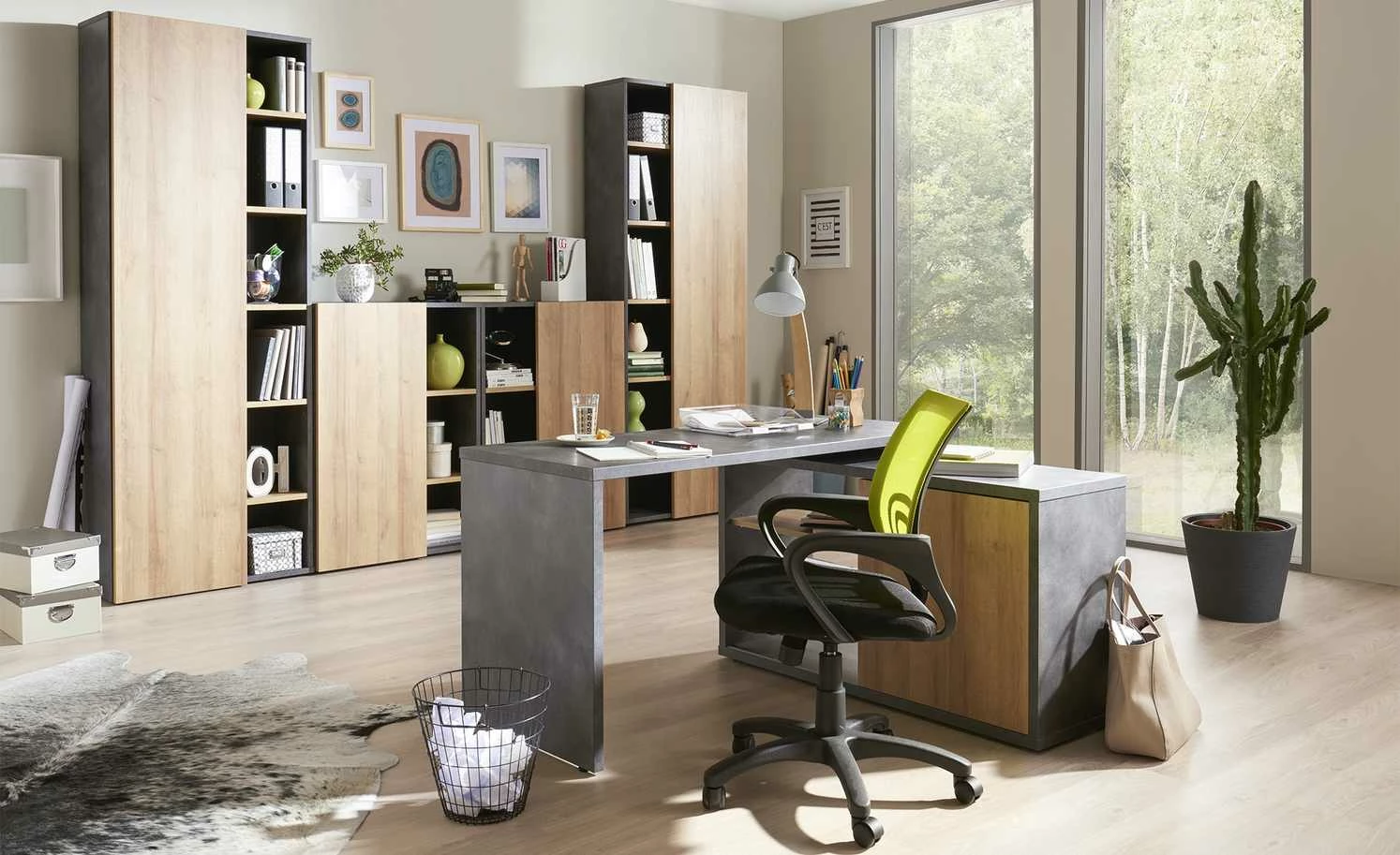 Aktenschrank Cuando | Steingrau / Riviera Eiche (Nachbildung) 218|cm 3 Aktenschrank Cuando | Steingrau / Riviera Eiche (Nachbildung) 218|cm