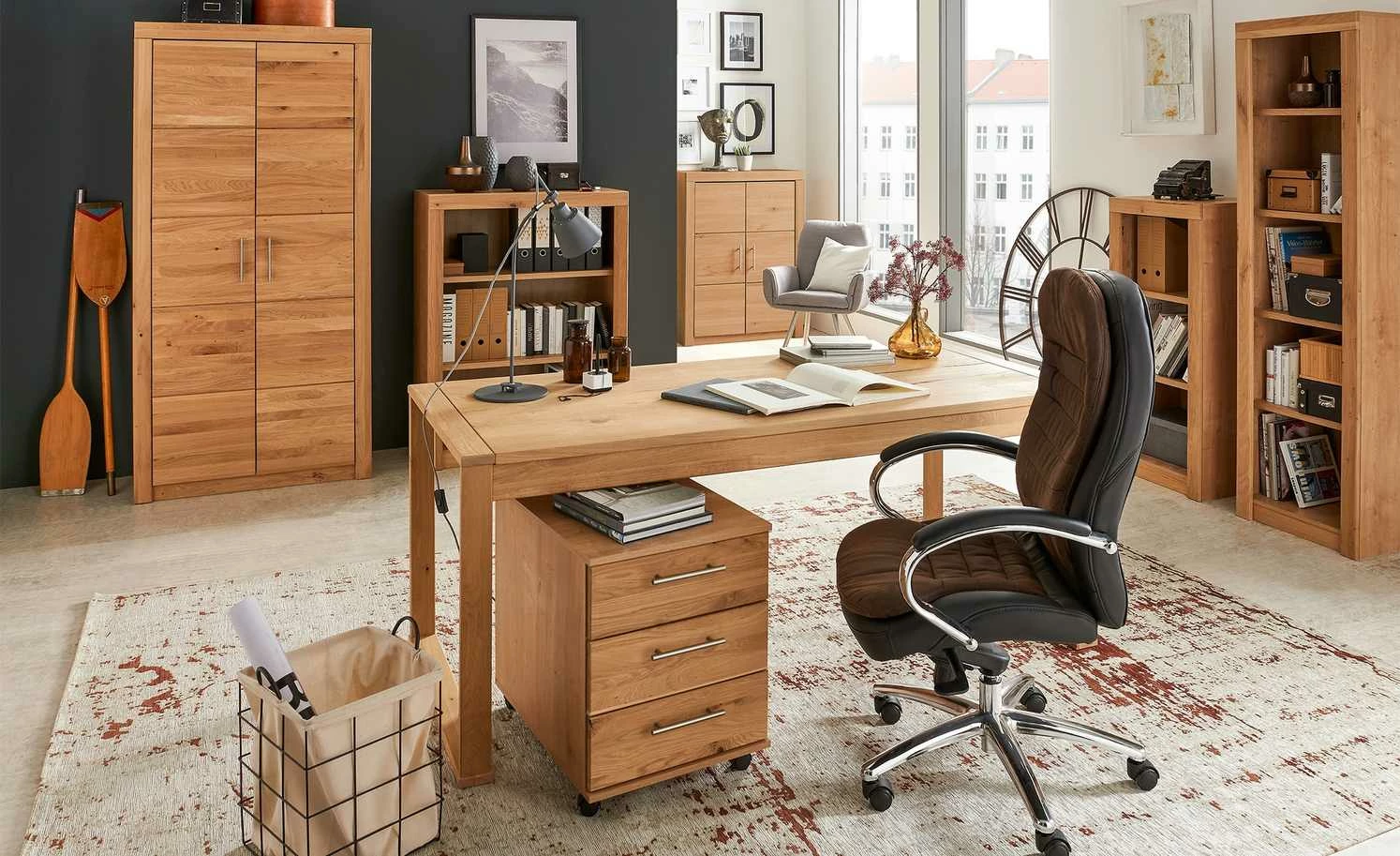 Türenpaar für Aktenregal Oslo Classic | Wildeiche 3 Türenpaar für Aktenregal Oslo Classic | Wildeiche – Bild 2