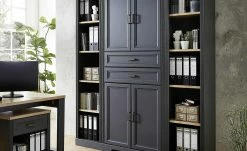 Regal Varese | Graphitgrau / Asteiche (Nachbildung)