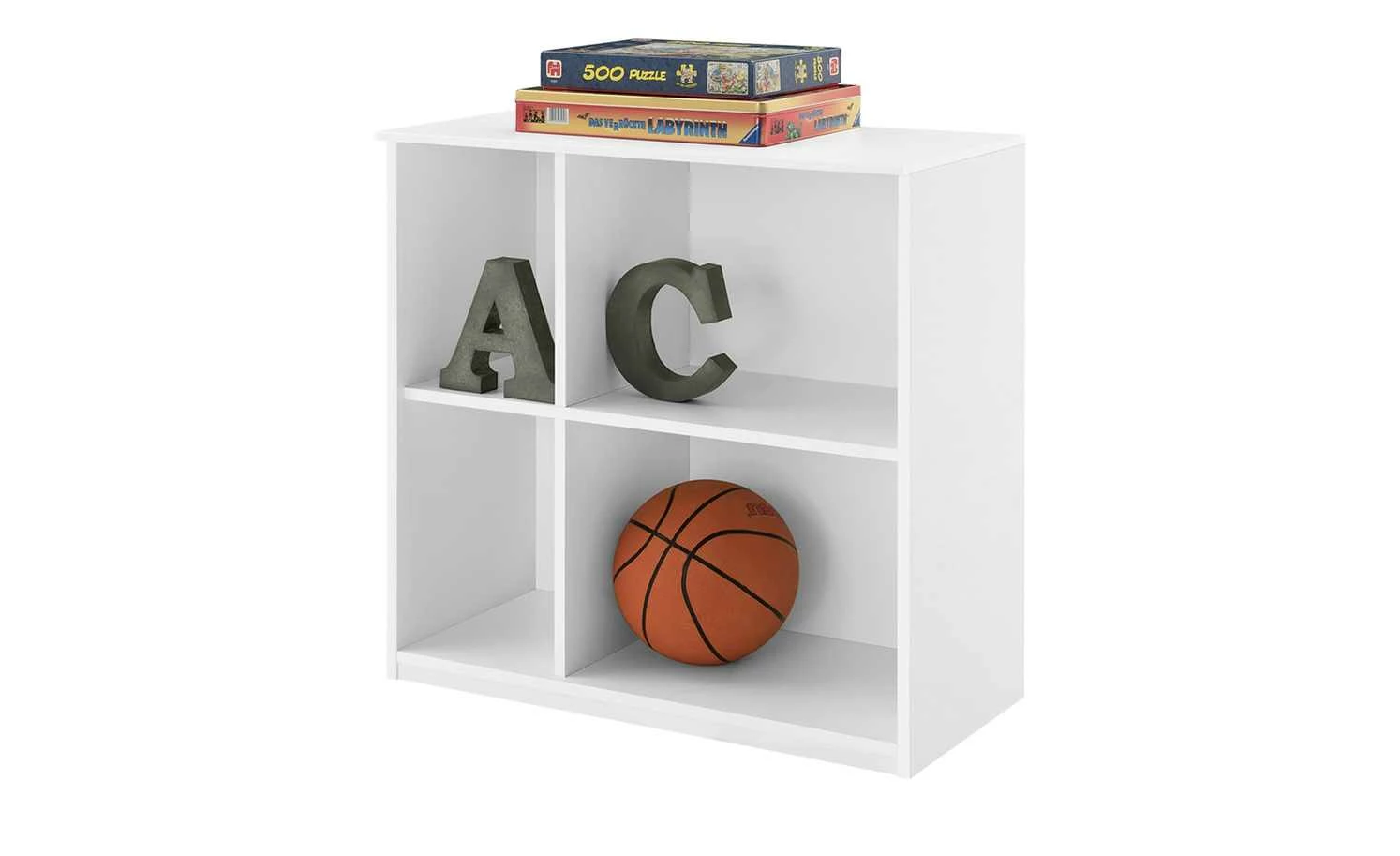 Regal Holly | Ausführung 2 (Breite Fächer rechts / schmale Fächer links) Weiß 10 Regal Holly | Ausführung 2 (Breite Fächer rechts / schmale Fächer links) Weiß – Bild 8