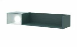 Wandregal Holly | Petrol Leuchtkubus links