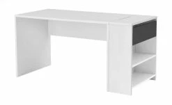 Schreibtisch-Anbauregal Holly | Weiß / Weiß / Anthrazit -Deutschland Regale Verkaufs-Shop 12115223 3 202106092233