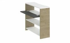 Schreibtisch-Anbauregal Holly | Weiß / Hickory (Nachbildung) / Anthrazit -Deutschland Regale Verkaufs-Shop 12115229 3 202106092233