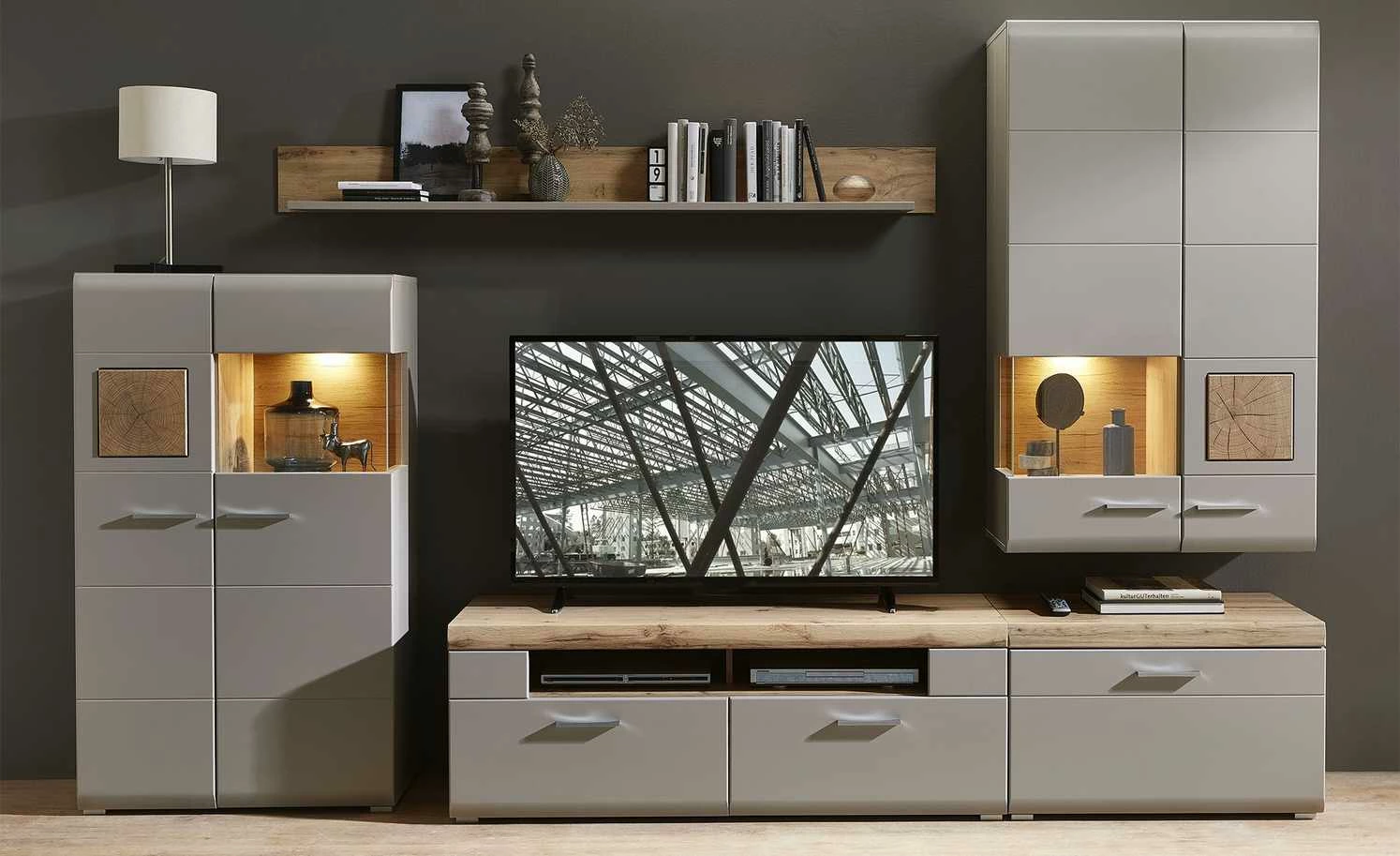 Wandboard Cortina | Basaltgrau / Eiche Altholz (Nachbildung) 3 Wandboard Cortina | Basaltgrau / Eiche Altholz (Nachbildung)