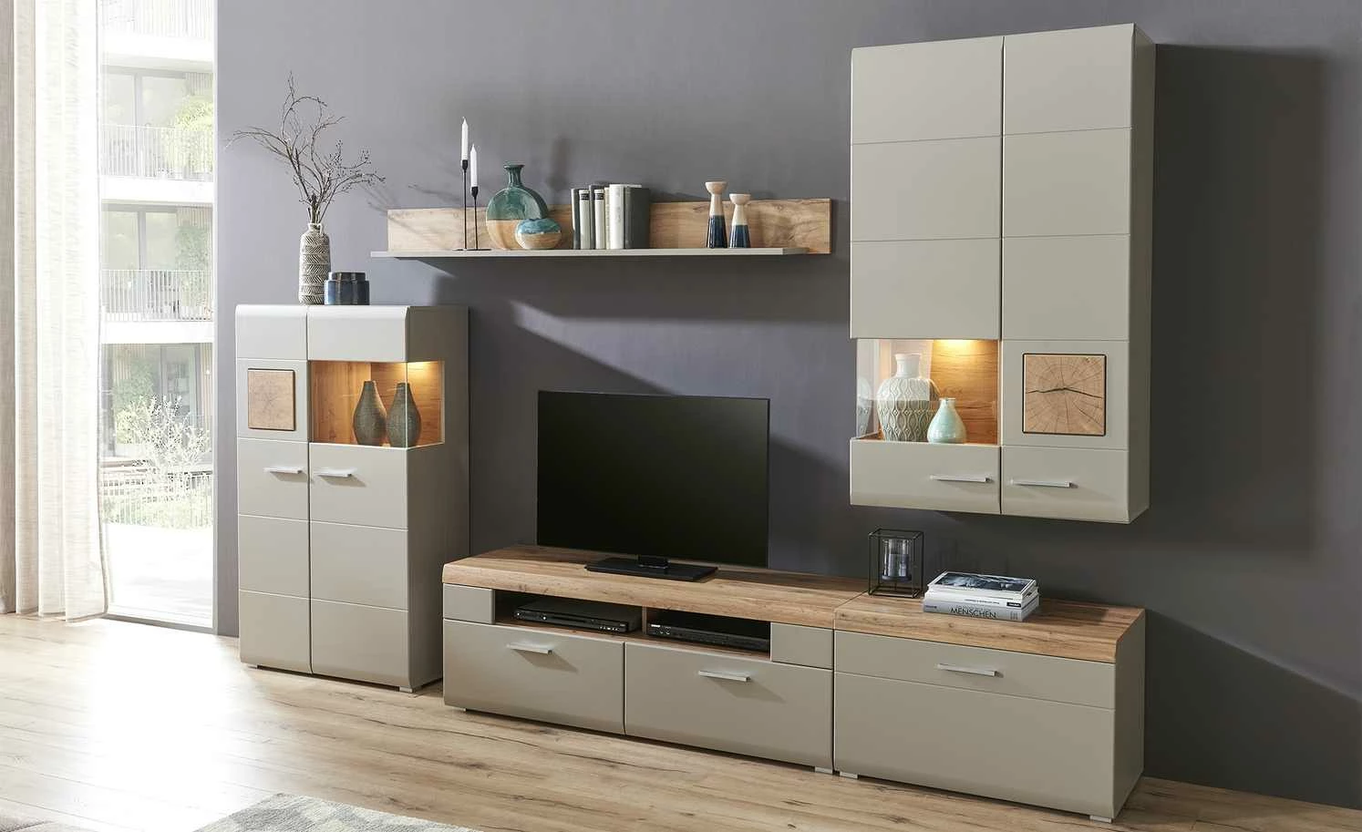 Wandboard Cortina | Basaltgrau / Eiche Altholz (Nachbildung) 7 Wandboard Cortina | Basaltgrau / Eiche Altholz (Nachbildung) – Bild 5