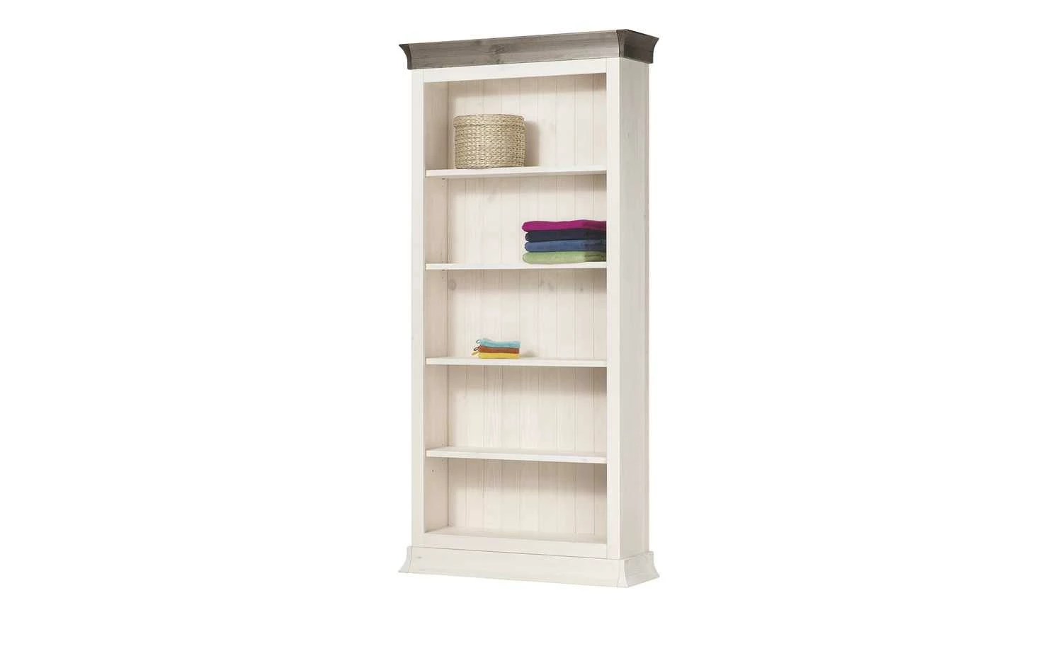 Bücherregal (Grundregal) Bornholm | Kiefer Weiß / Kiefer lavafarben 30,5|cm 4 Bücherregal (Grundregal) Bornholm | Kiefer Weiß / Kiefer lavafarben 30,5|cm – Bild 2