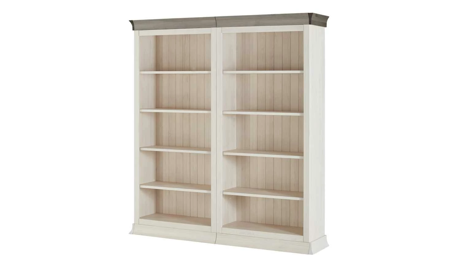 Anstellregal Bornholm | Kiefer Weiß / Kiefer lavafarben 40,5|cm 4 Anstellregal Bornholm | Kiefer Weiß / Kiefer lavafarben 40,5|cm – Bild 2