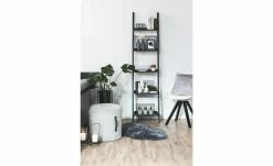 Leiterregal Kiefer massiv Tresa | Schwarz matt 45|cm -Deutschland Regale Verkaufs-Shop 12347988 3 202006091059