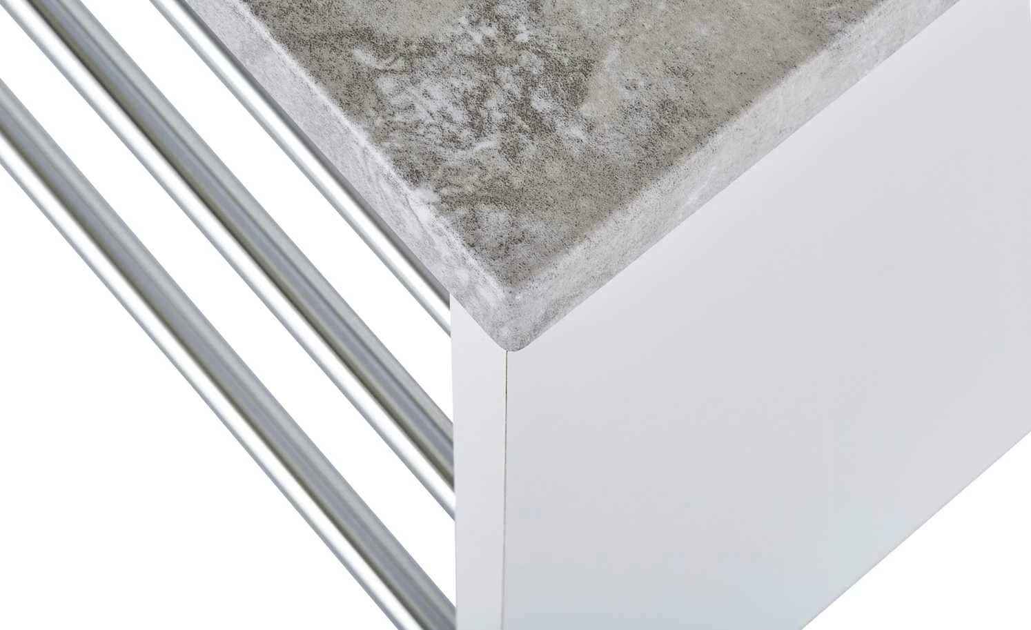 Bank mit Schuhablage Hagenow | Weiß / Beton (Nachbildung) 2|Stück 8 6 Bank mit Schuhablage Hagenow | Weiß / Beton (Nachbildung) 2|Stück 8 – Bild 4