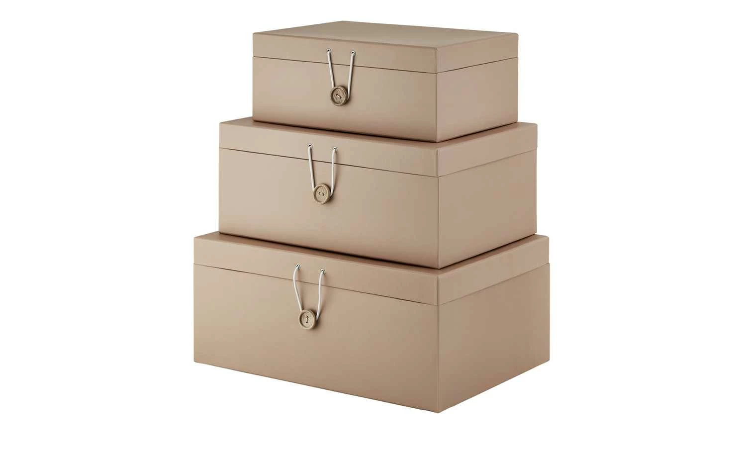 Aufbewahrungsboxen, 3er-Set | Beige 6 Aufbewahrungsboxen, 3er-Set | Beige – Bild 6