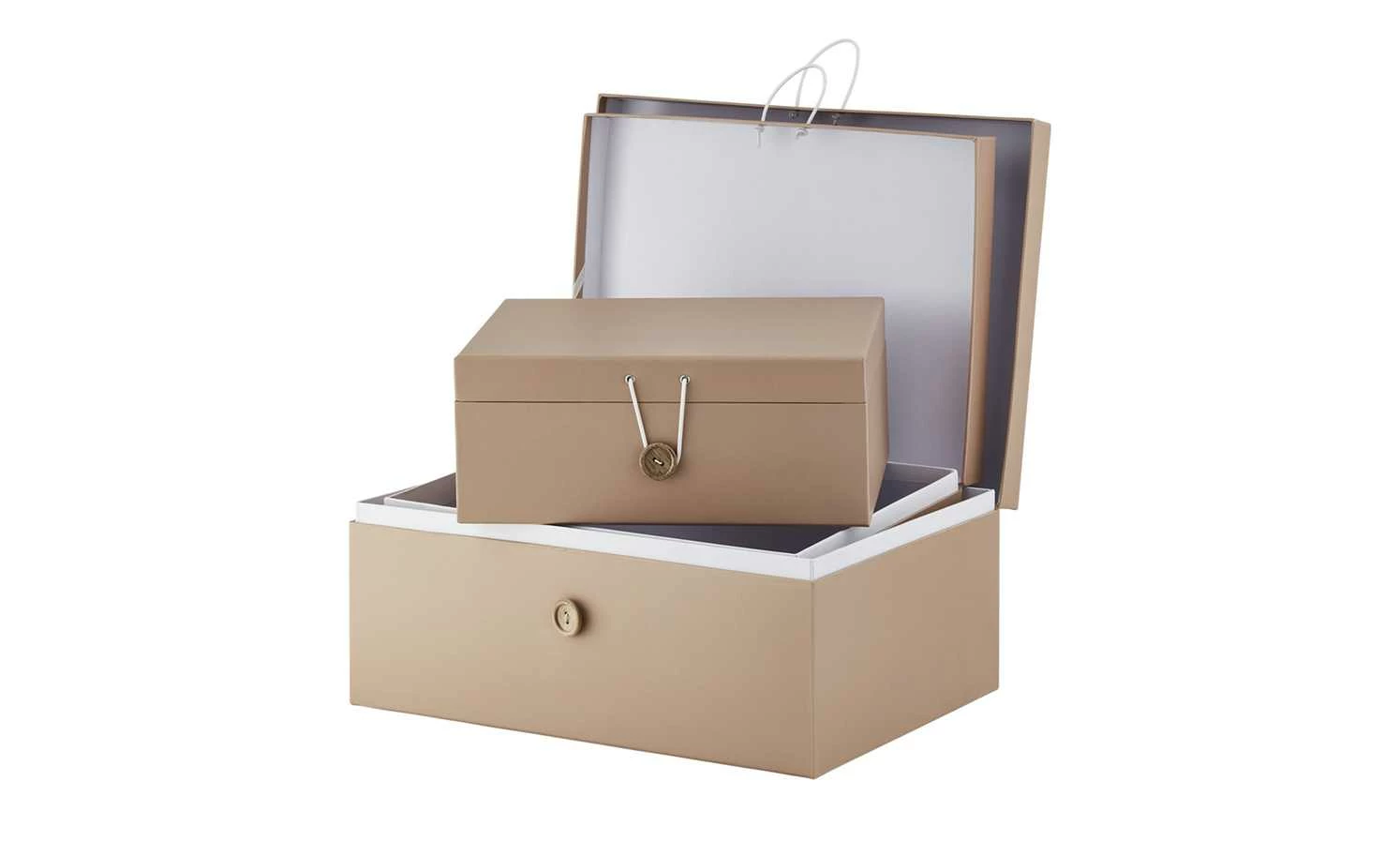 Aufbewahrungsboxen, 3er-Set | Beige 7 Aufbewahrungsboxen, 3er-Set | Beige – Bild 7