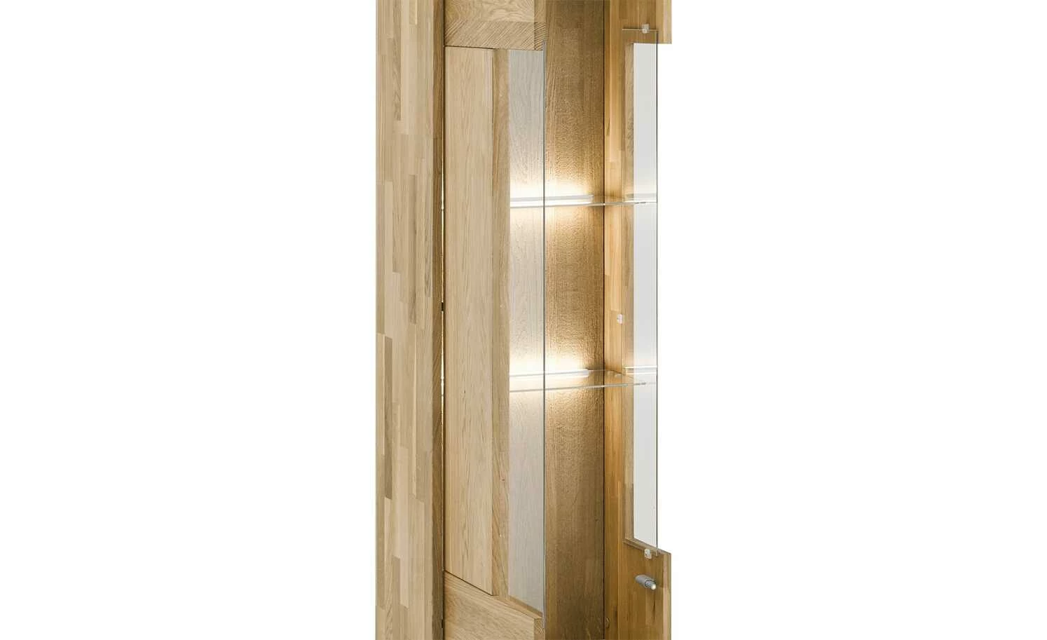 Westerburg Hängevitrine massiv Texas | Wildeiche Bianco links 4 Westerburg Hängevitrine massiv Texas | Wildeiche Bianco links – Bild 2