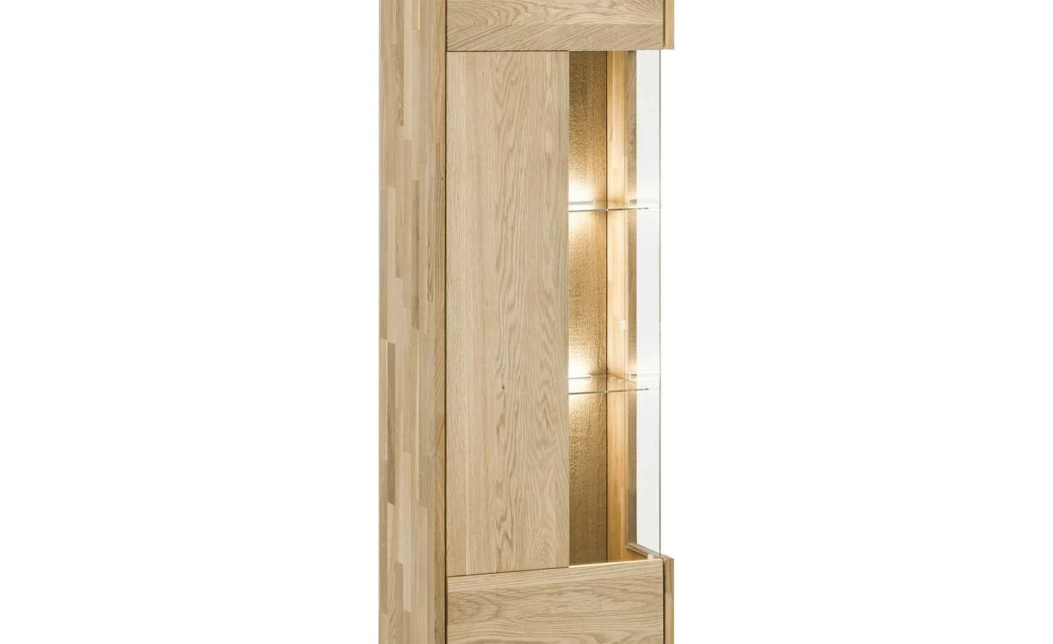 Westerburg Hängevitrine massiv Texas | Wildeiche Bianco links 5 Westerburg Hängevitrine massiv Texas | Wildeiche Bianco links – Bild 3