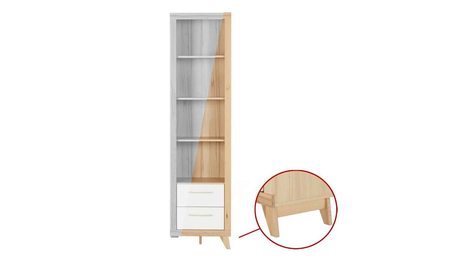 smart Regal Oslo | Kernbuche (Nachbildung) / Kernbuche / Weiß 3 smart Regal Oslo | Kernbuche (Nachbildung) / Kernbuche / Weiß