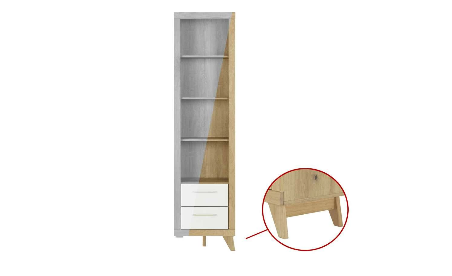 smart Regal Oslo | Wildeiche (Nachbildung) / Wildeiche / Weiß 3 smart Regal Oslo | Wildeiche (Nachbildung) / Wildeiche / Weiß