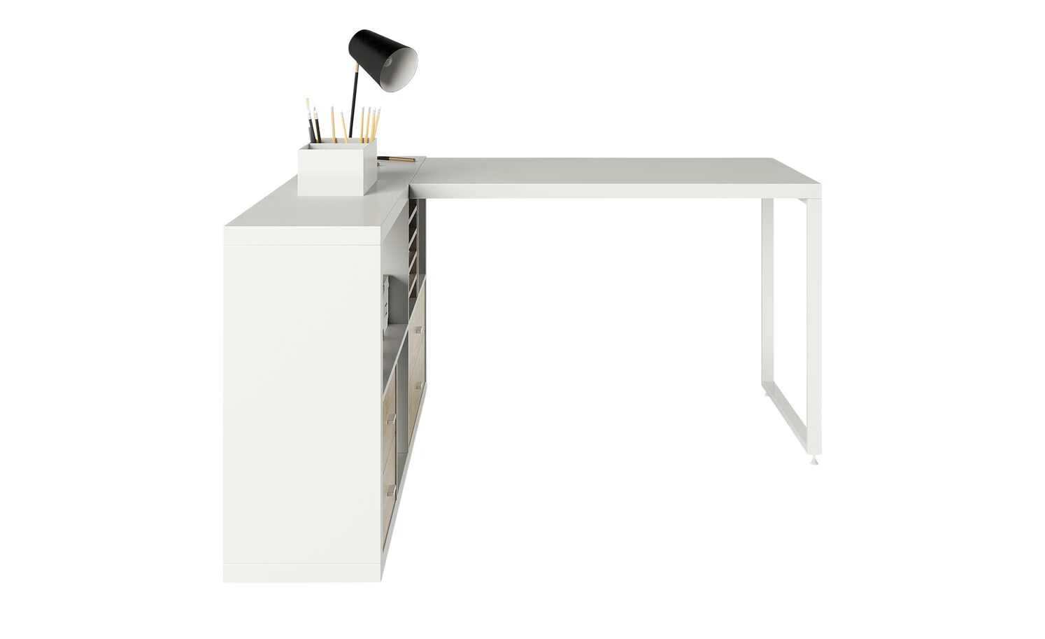 smart Raumteiler mit 4 Fächern Up2U | Weiß 3 smart Raumteiler mit 4 Fächern Up2U | Weiß