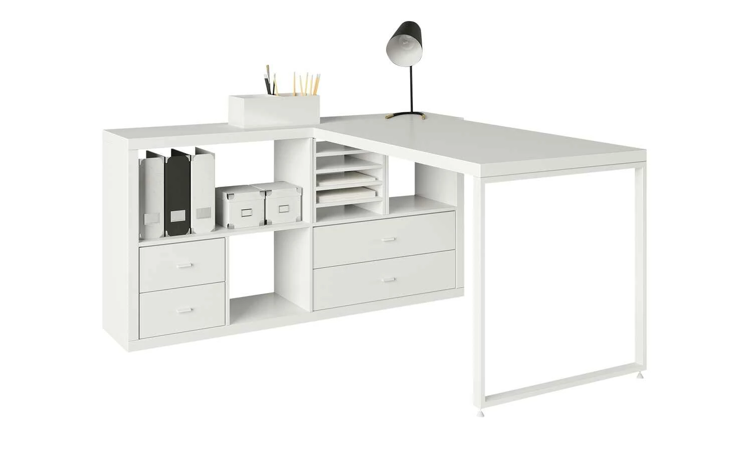 smart Raumteiler mit 4 Fächern Up2U | Weiß 9 smart Raumteiler mit 4 Fächern Up2U | Weiß – Bild 7