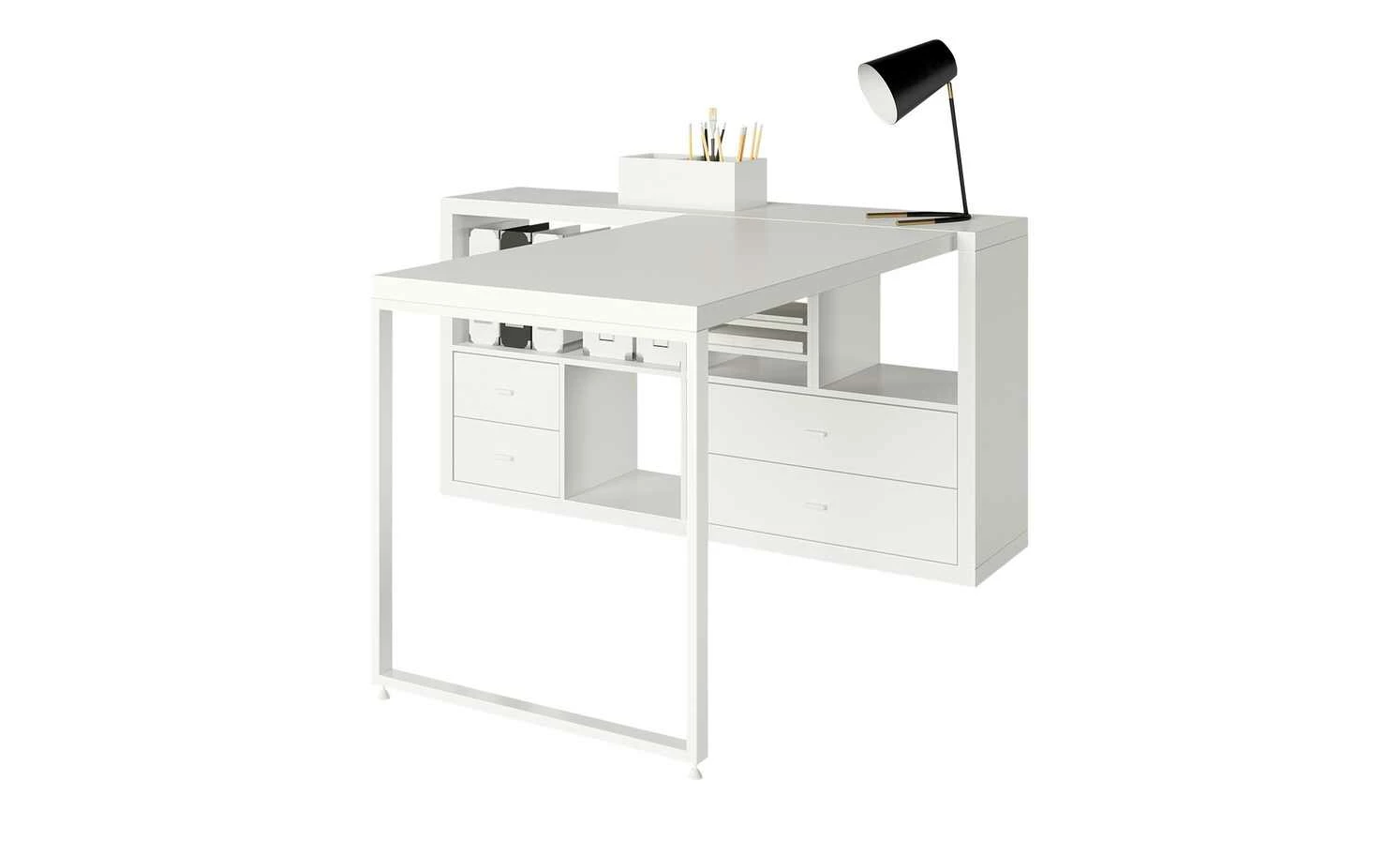 smart Raumteiler mit 4 Fächern Up2U | Weiß 8 smart Raumteiler mit 4 Fächern Up2U | Weiß – Bild 6