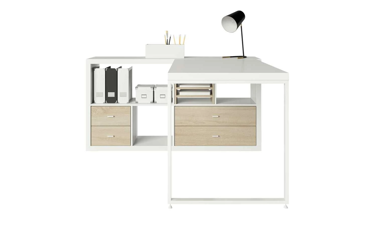 smart Raumteiler mit 4 Fächern Up2U | Weiß 6 smart Raumteiler mit 4 Fächern Up2U | Weiß – Bild 4