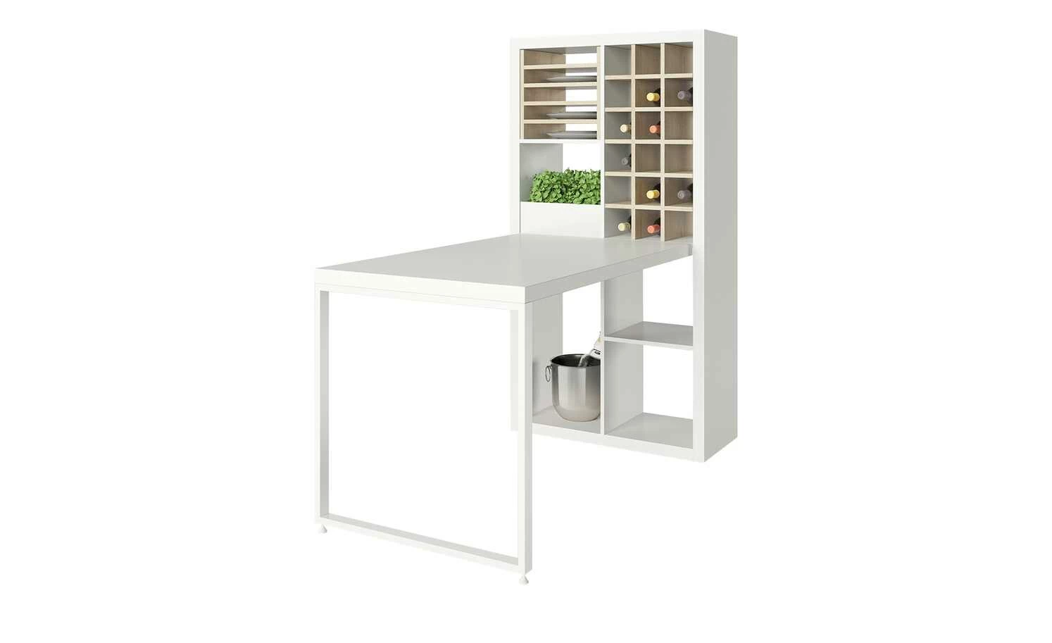 smart Raumteiler mit 6 Fächern Up2U | Weiß 3 smart Raumteiler mit 6 Fächern Up2U | Weiß