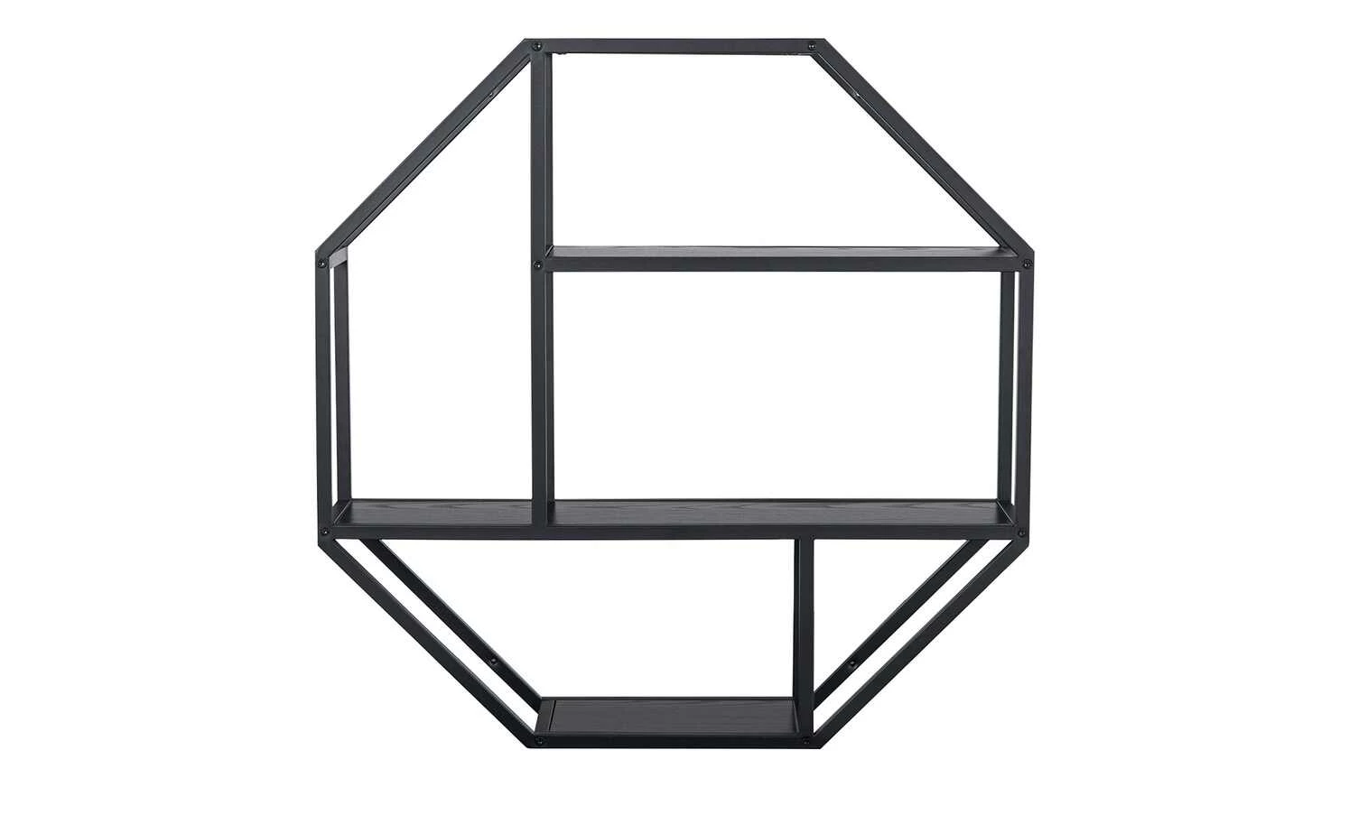 Wandregal Seano | Esche Schwarz (Nachbildung) / Schwarz 4 Wandregal Seano | Esche Schwarz (Nachbildung) / Schwarz – Bild 2