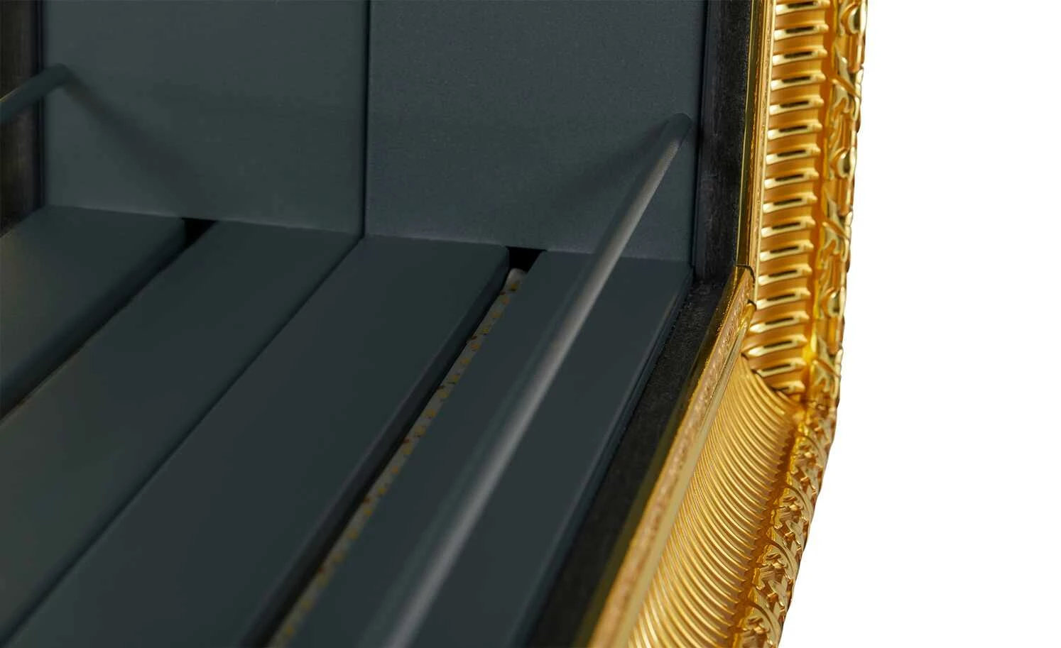 Wandregal / Barelement Carlazzo | Anthrazit / goldfarben 5 Wandregal / Barelement Carlazzo | Anthrazit / goldfarben – Bild 3