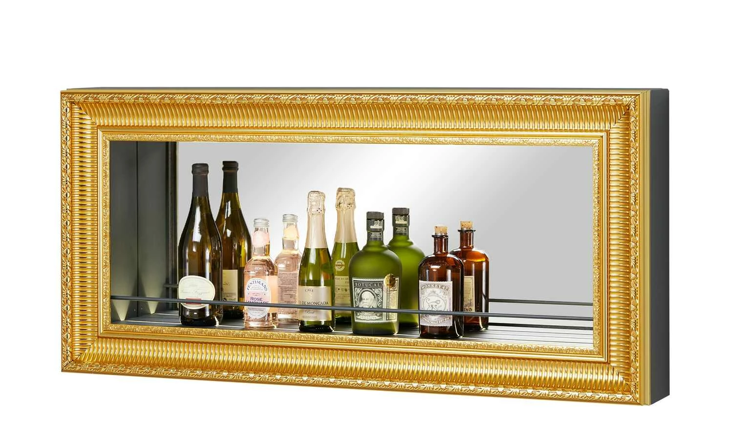 Wandregal / Barelement Carlazzo | Anthrazit / goldfarben 8 Wandregal / Barelement Carlazzo | Anthrazit / goldfarben – Bild 6