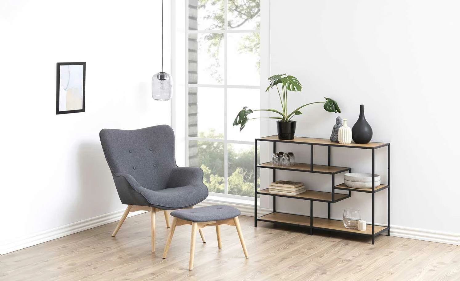 Regal Seano | Wildeiche (Nachbildung) / Schwarz 3 Regal Seano | Wildeiche (Nachbildung) / Schwarz