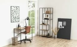 Regal Seano | Wildeiche (Nachbildung) / Schwarz