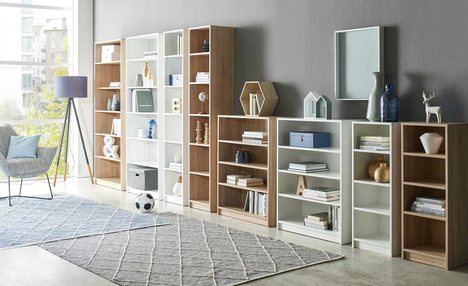 smart Regal BEN | Eiche sägerau (Nachbildung) 40|cm 201|cm 3 smart Regal BEN | Eiche sägerau (Nachbildung) 40|cm 201|cm