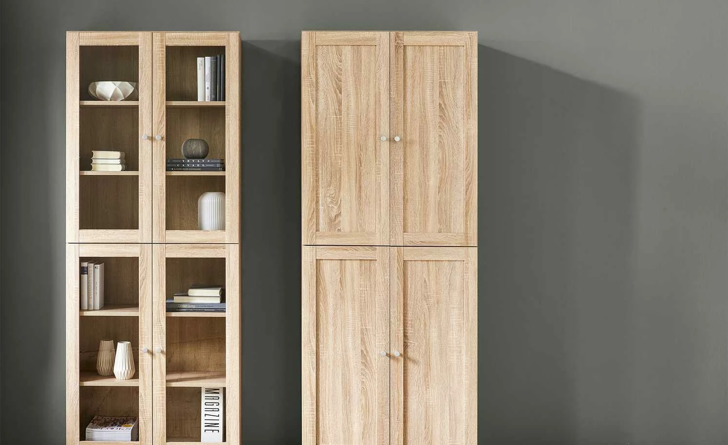 smart Regal BEN | Eiche sägerau (Nachbildung) 80|cm 201|cm 3 smart Regal BEN | Eiche sägerau (Nachbildung) 80|cm 201|cm